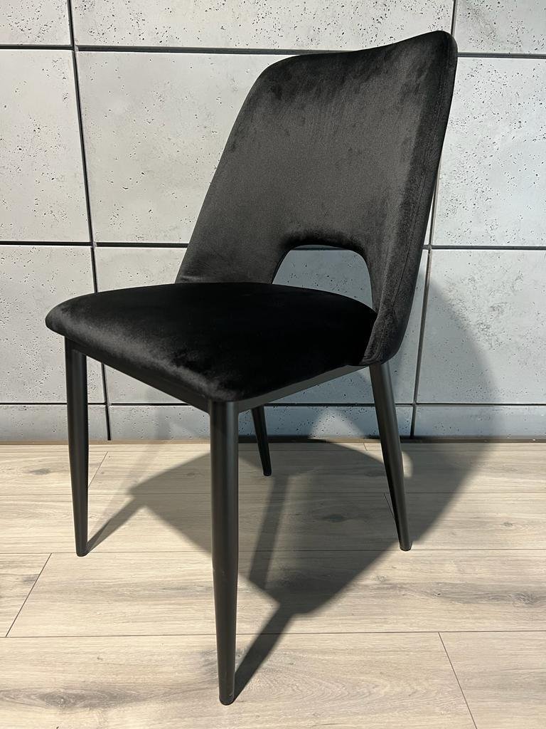 Lugano Krzesło tapicerowane GOTI BLACK VELVET