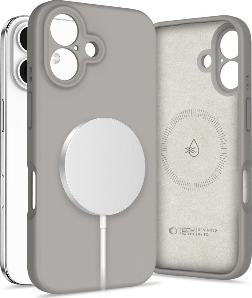 TECH-PROTECT LIQUID SILICONE MAGSAFE IPHONE 16 STONE GREY