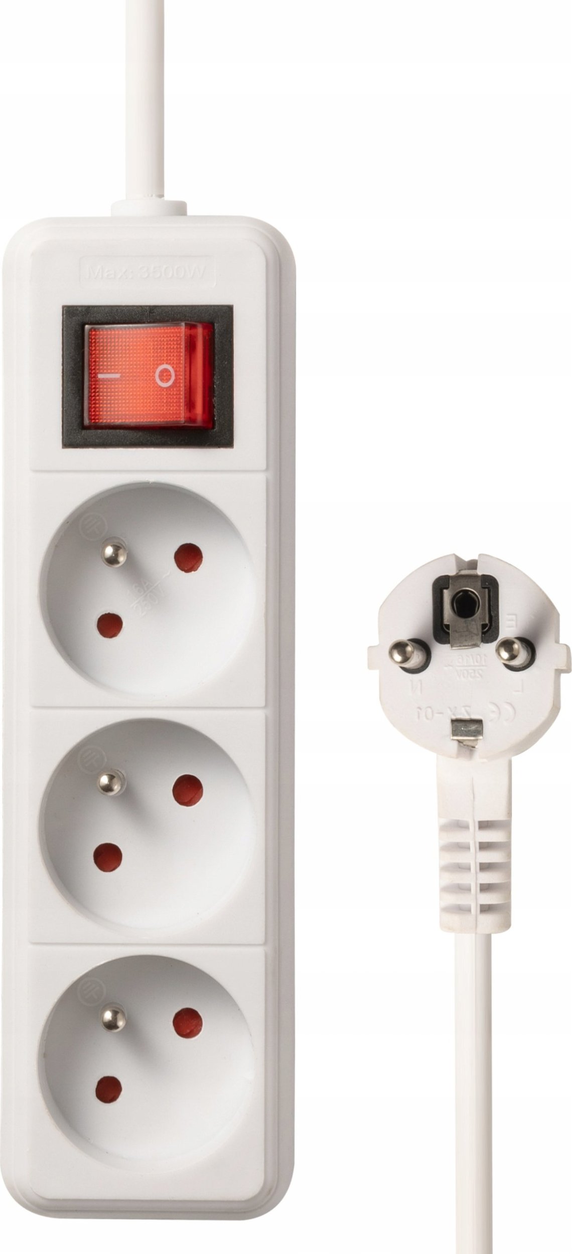 Listwa zasilająca Bounn przeciwprzepięciowa 3 gniazda 1.5 m biała (BLZ-1-WH)