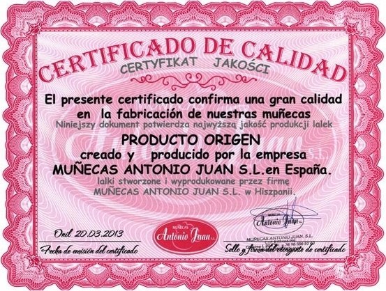 Lalka Beni płacząca z mufką Antonio Juan 16383