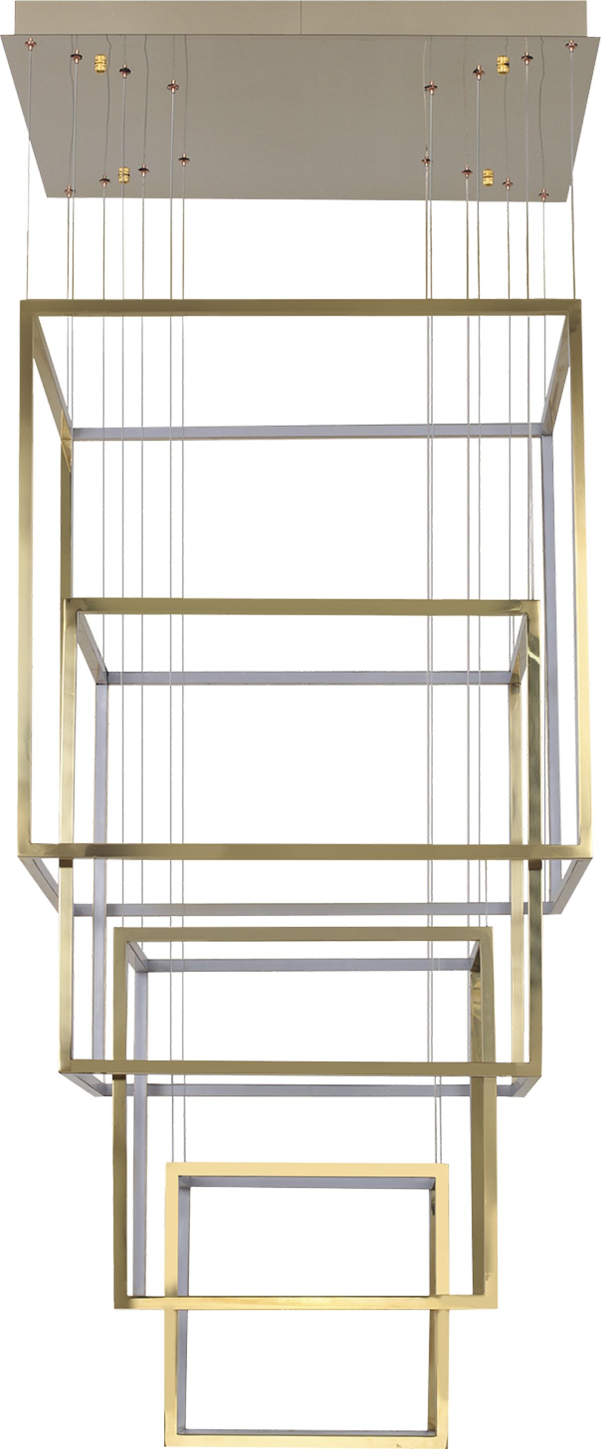 Lampa wisząca Azzardo Lampa sufitowa złota AZzardo OPERA XL hotelowa LED AZ3140