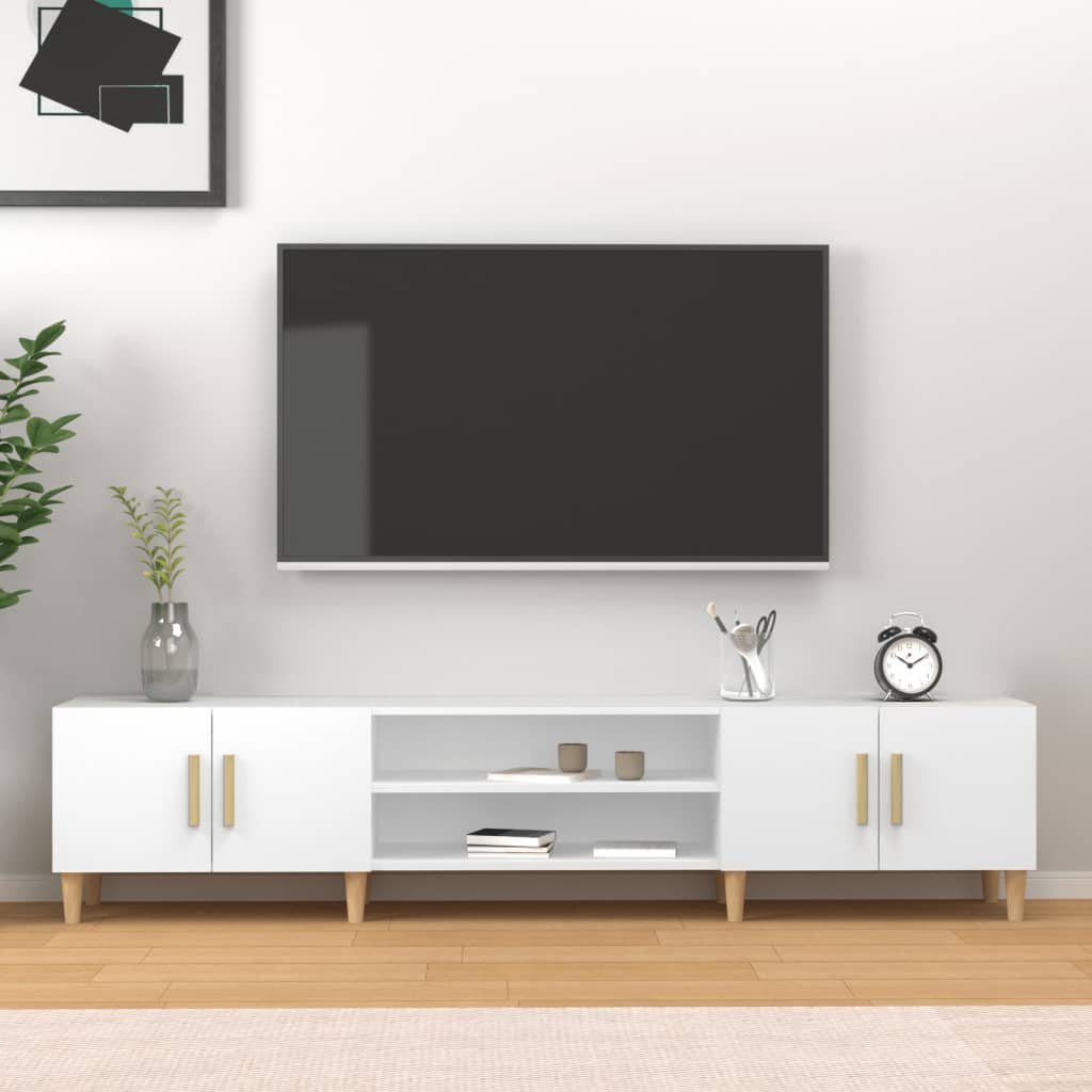 vidaXL Szafka pod TV, biała, 180x31,5x40 cm