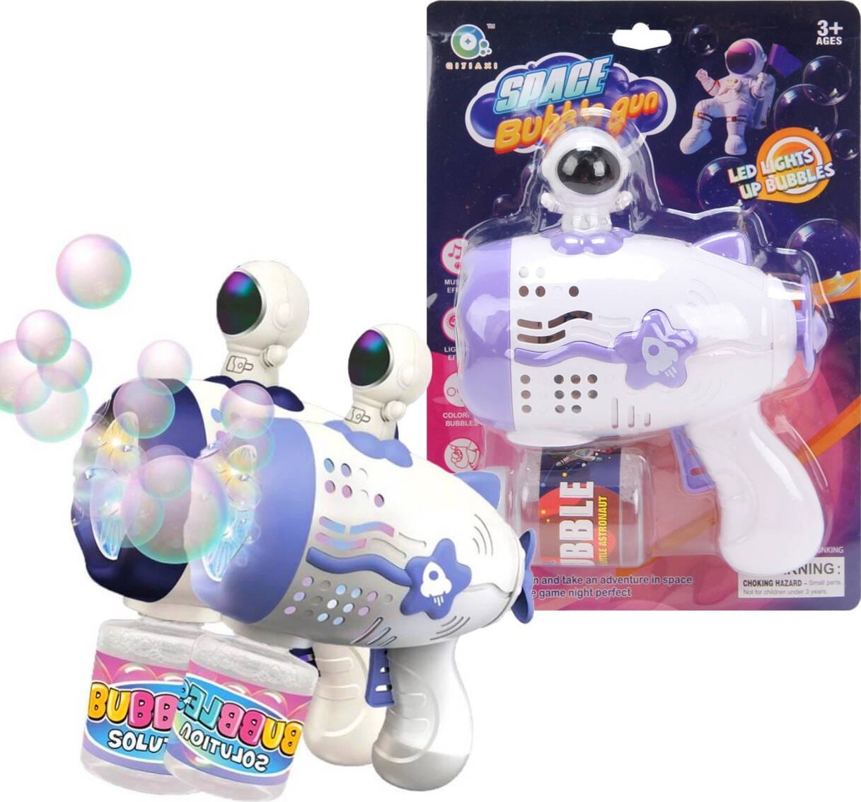 Trifox PISTOLET KOSMICZNY NA BAŃKI NA BATERIE