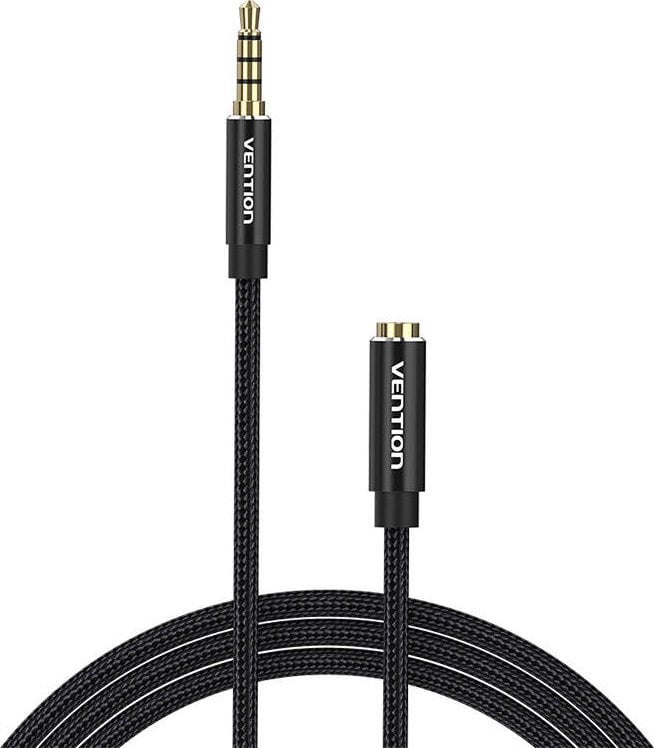 Kabel Vention Przedłużacz audio TRRS 3,5mm męski do 3,5mm żeński 5m Vention BHCBJ czarny