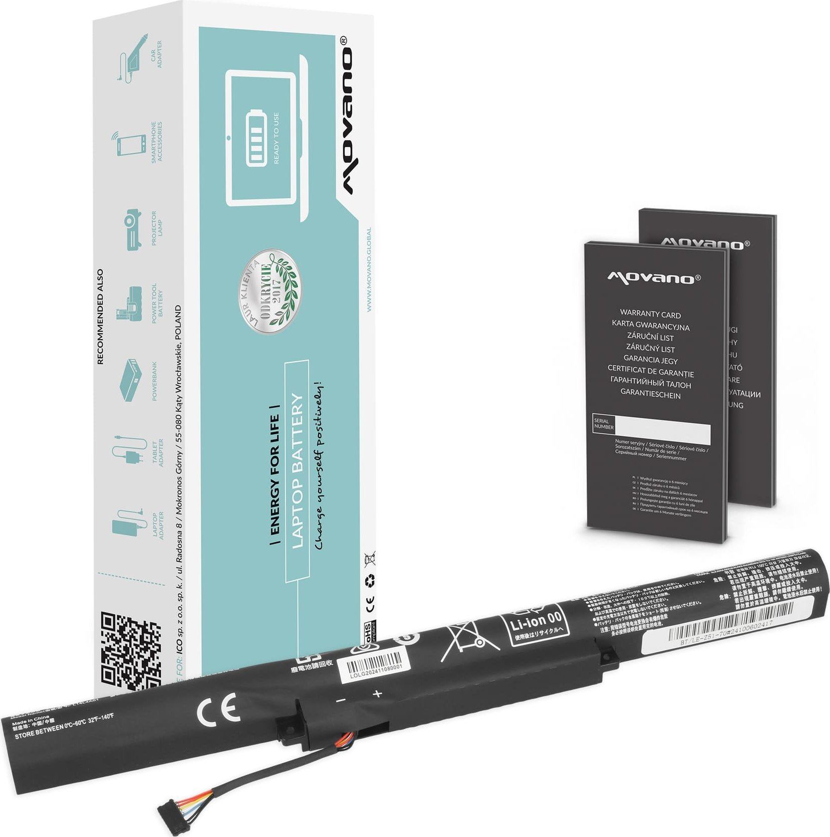 Bateria Movano do Lenovo IdeaPad Z51-70, 500-15ISK