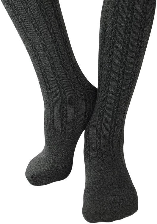 Rajstopy thermo z ociepliną grafit melanż 128-134 cm