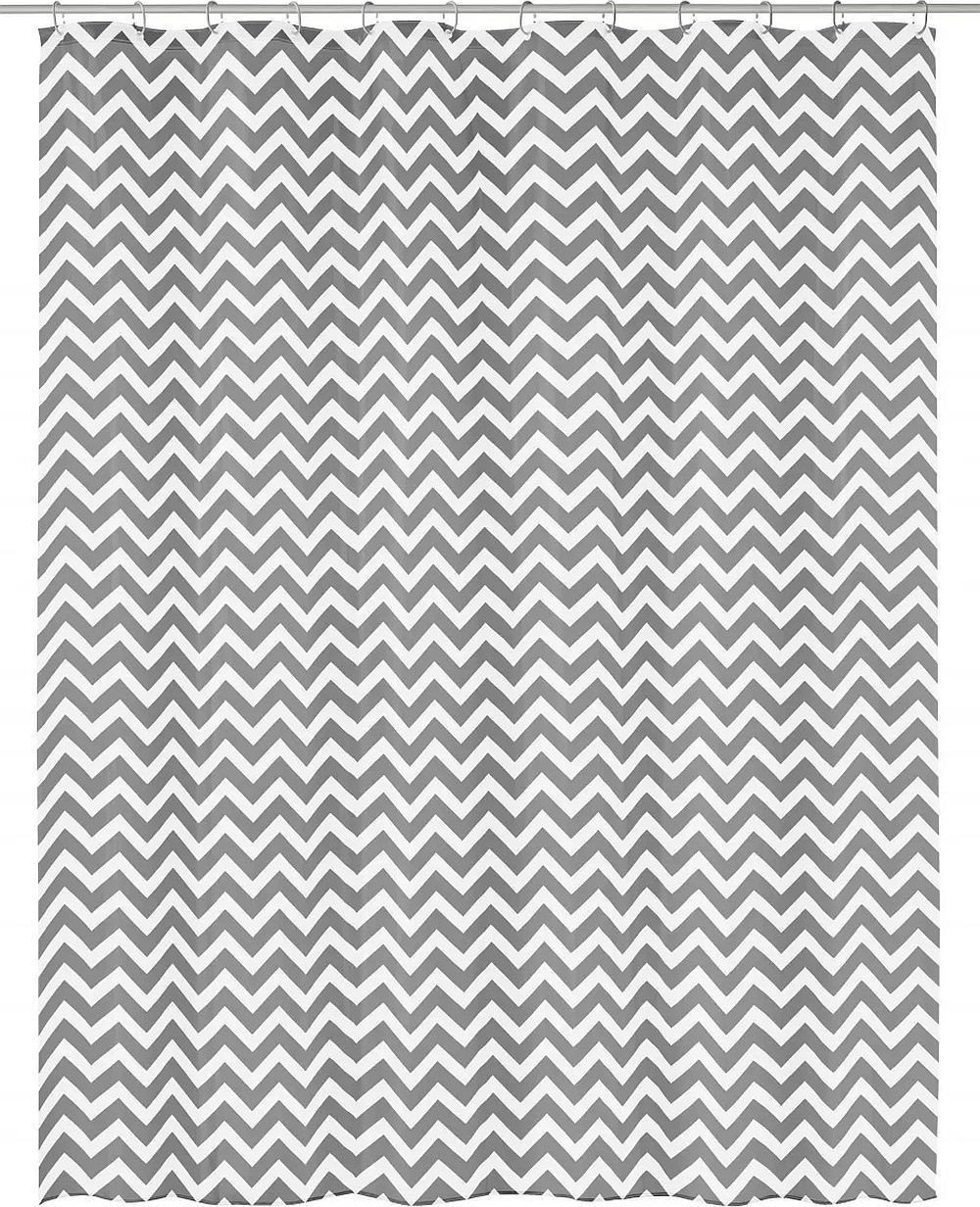 Kleine Wolke Zack Zasłona prysznicowa szary 120x200 cm, PEVA bezzapachowa