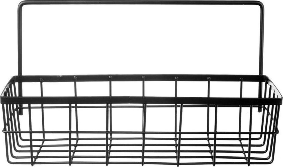 Orion Półka kuchenna na przyprawy metalowa wisząca ścienna łazienkowa druciany koszyk czarny loft