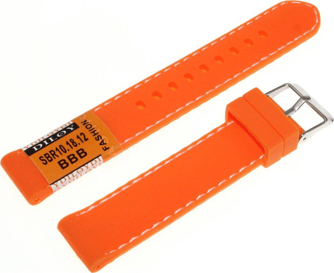 Diloy Silikonowy pasek do zegarka 18 mm Diloy SBR10.18.12