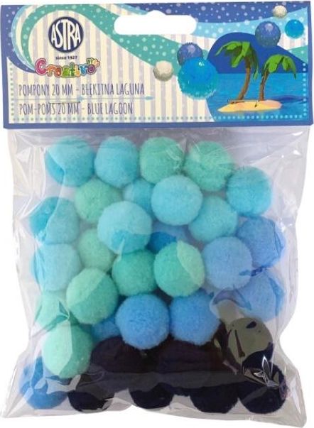 Astra Pompony dekoracyjne 20mm - Błękitna laguna ASTRA