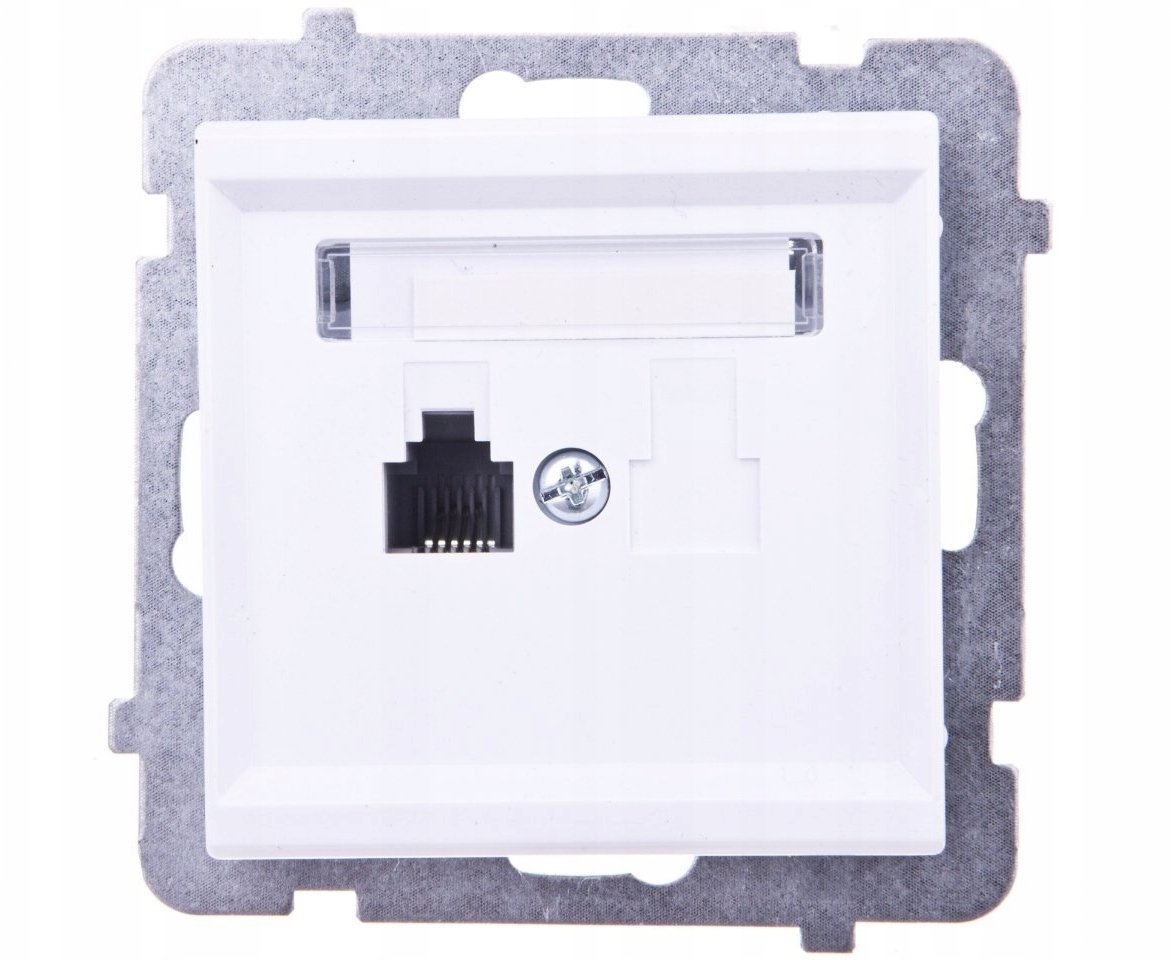 Ospel SONATA Gniazdo telefoniczne single white matte GPT-1R/m/75