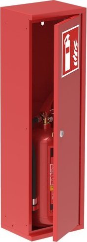 Gras Szafka na gaśnicę do hydrantu SLIM GREEN, RAL 3000, zamek patentowy, 230x780x180mm