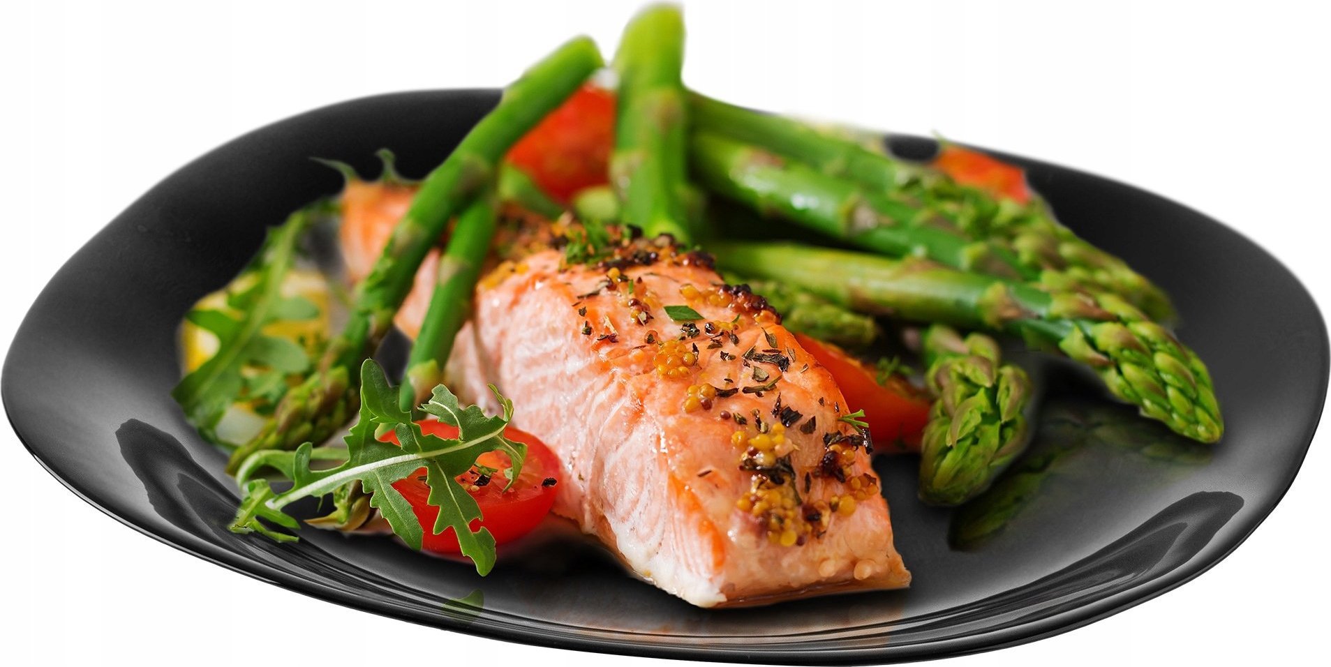 Kadax Talerz Obiadowy 28cm Płytki Czarny Kwadratowy