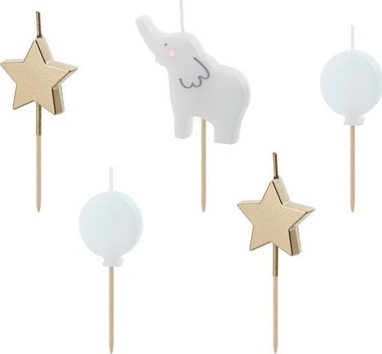 Świeczki urodzinowe Słonik 3-5cm 5szt