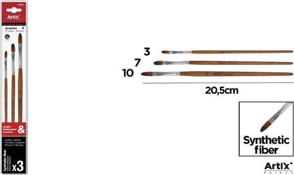 Profesjonale pędzle malarskie 3szt