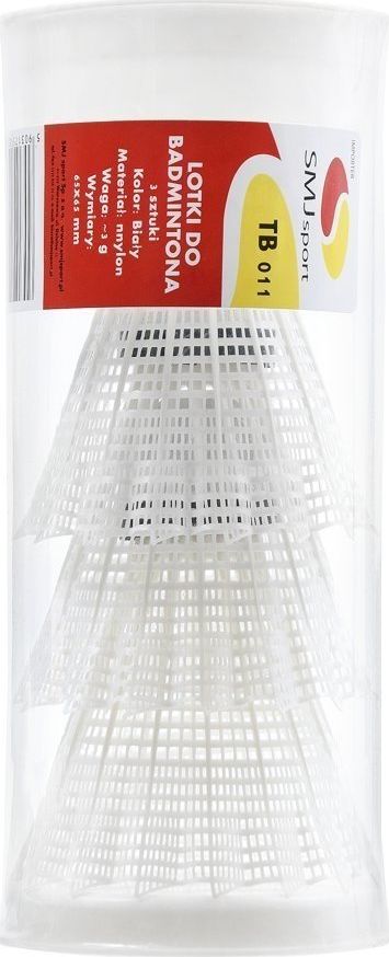 Teloon Lotki do badmintona TELOON TB011 3szt. nylon białe uniwersalny