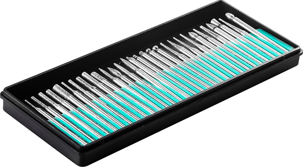 Verto Akcesoria do miniszlifierki (Akcesoria do miniszlifierki, frezy diamentowe, zestaw 30 szt.)