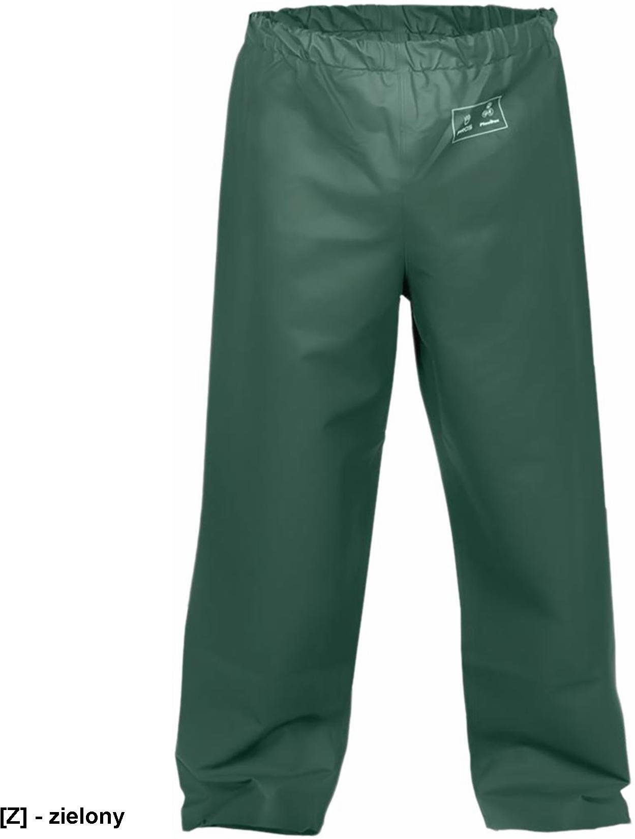 AJ-SPPD112 - Spodnie ochronne do pasa PLAVITEX podkład PCV gumka w pasie napy przy nogawkach zgrzewane obustronnie szwy 48