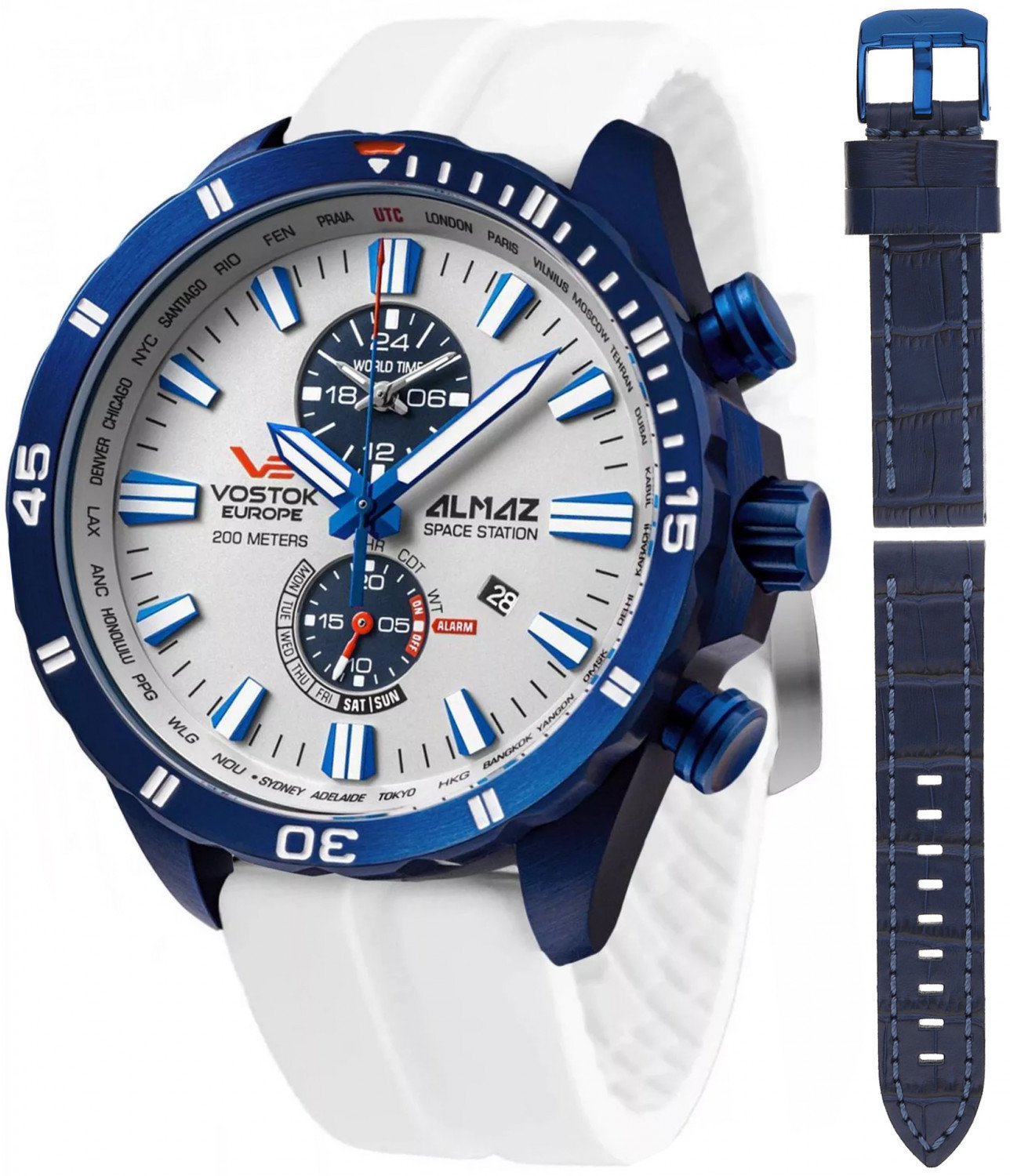 Zegarek męski Vostok Europe YM8J-320D657SW biały