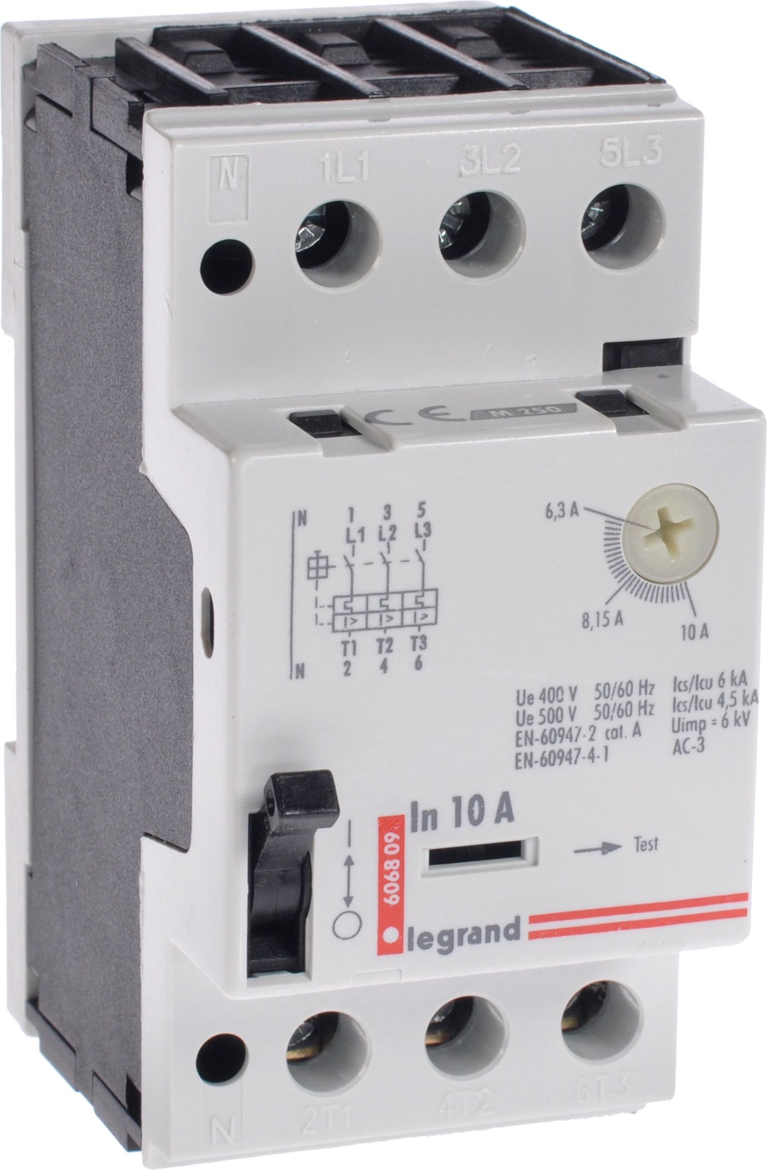 Legrand Wyłącznik silnikowy 3P 4kW 6,3-10A M 250 10 606809