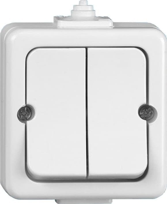 JANTAR Łącznik świecznikowy n/t IP44 biały /przykręcany klawisz/ WNT-2J