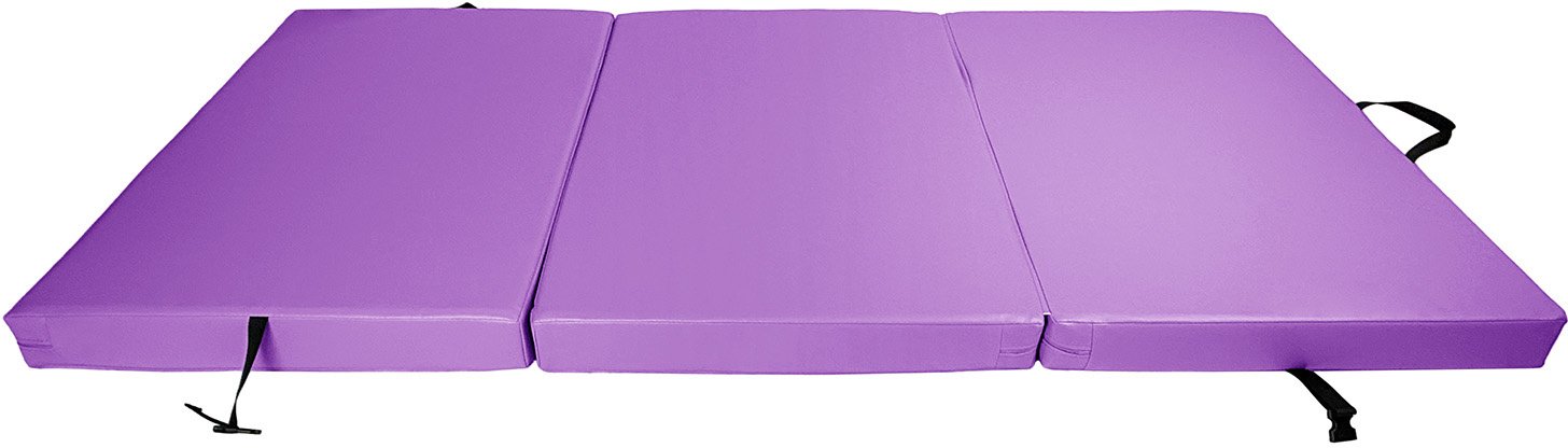 UnderFit Materac gimnastyczny składany trzyczęściowy 210 x 100 x 10 cm fioletowy