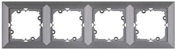 Abex Ramka poczwórna Perła uniwersalna antracyt (RA-4P)