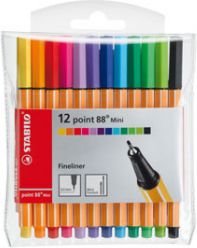 Stabilo Cienkopis mini 12 kolorĂłw