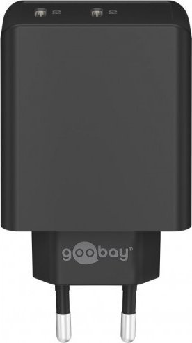 Ładowarka Goobay Podwójna szybka ładowarka USB-C PD (36 W) czarna