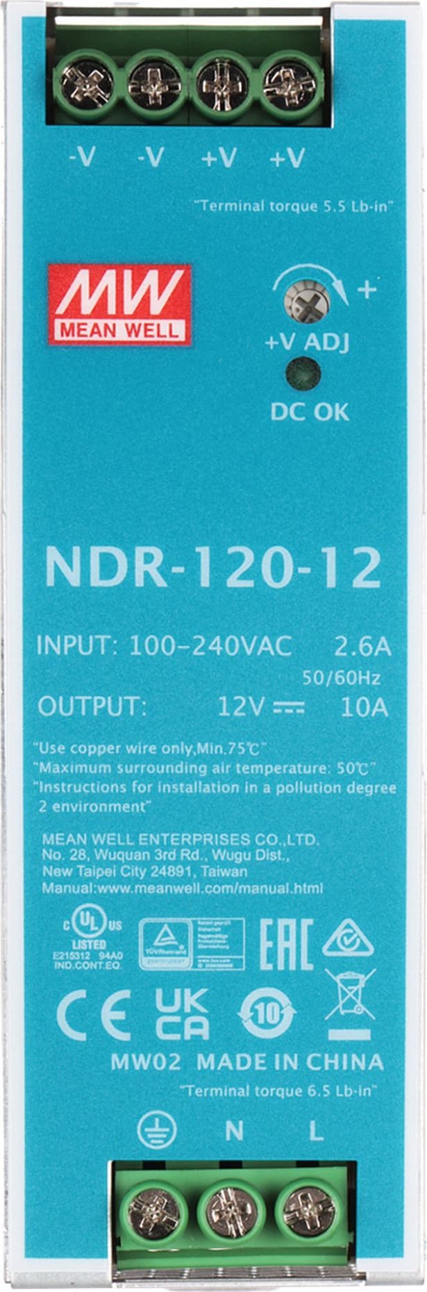 Mean Well ZASILACZ IMPULSOWY NDR-120-12 MEAN WELL