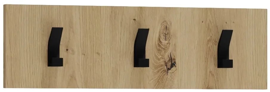 Wieszak do przedpokoju CLIF W-50 dąb artisan/czarny HALMAR