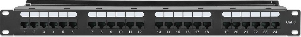 Intellinet Network Solutions Intellinet 721035 Patch Panel Rack 19" 1U 24 porty RJ45 Cat6 UTP