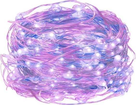 Lampki choinkowe Springos 20 LED różowo-niebieskie