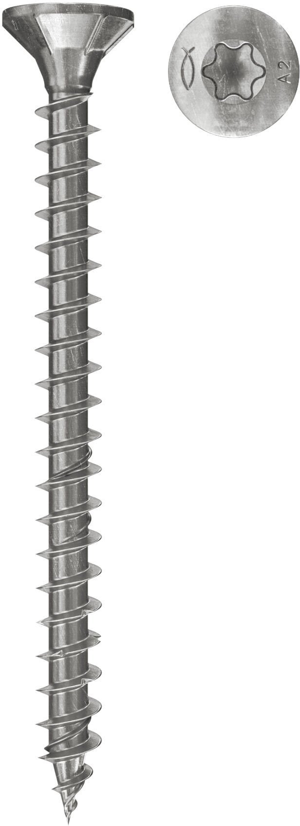 Fischer 657012 Skruer med undersænket hoved 3 mm 35 mm Torx Galvaniseret 200 stk