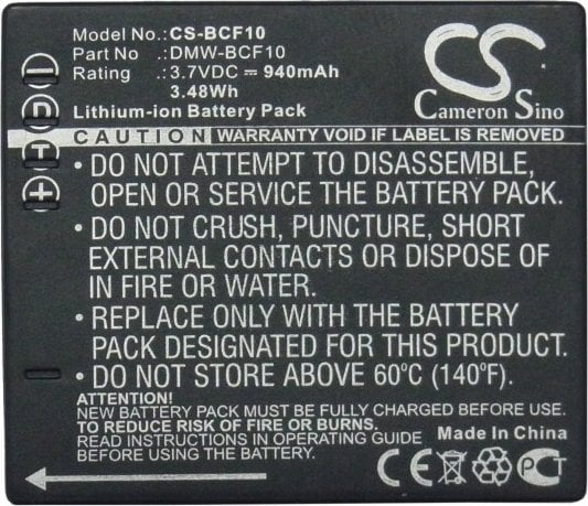 Akumulator Cameron Sino Akumulator Bateria Do Panasonic Typu Dmw-bcf10 / Cga-s009 / Cga-s009e