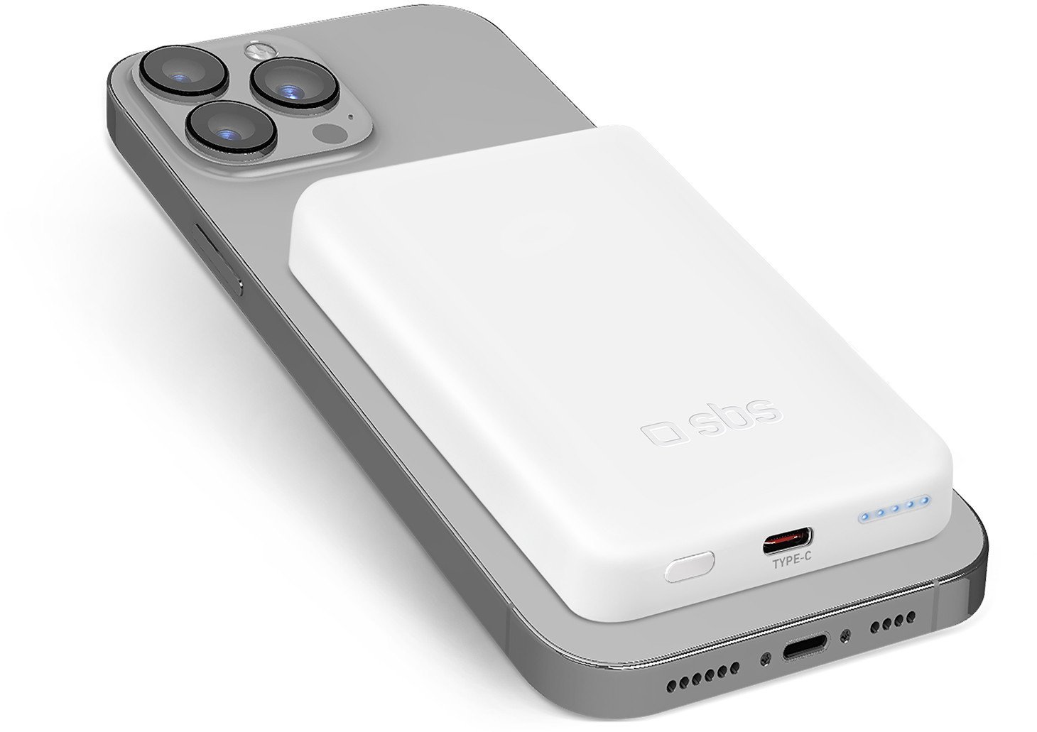 SBS TEBB5000MAG1CW bank mocy 5000 mAh Bezprzewodowe ładowanie Biały