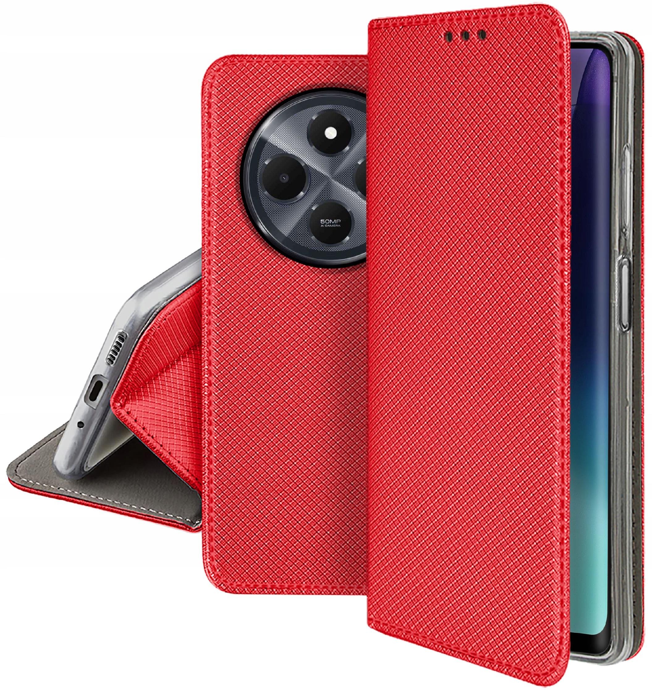 Etui do Xiaomi Redmi 14C SMART MAGNET CASE PORTFEL + SZKŁO OCHRONNE 9H