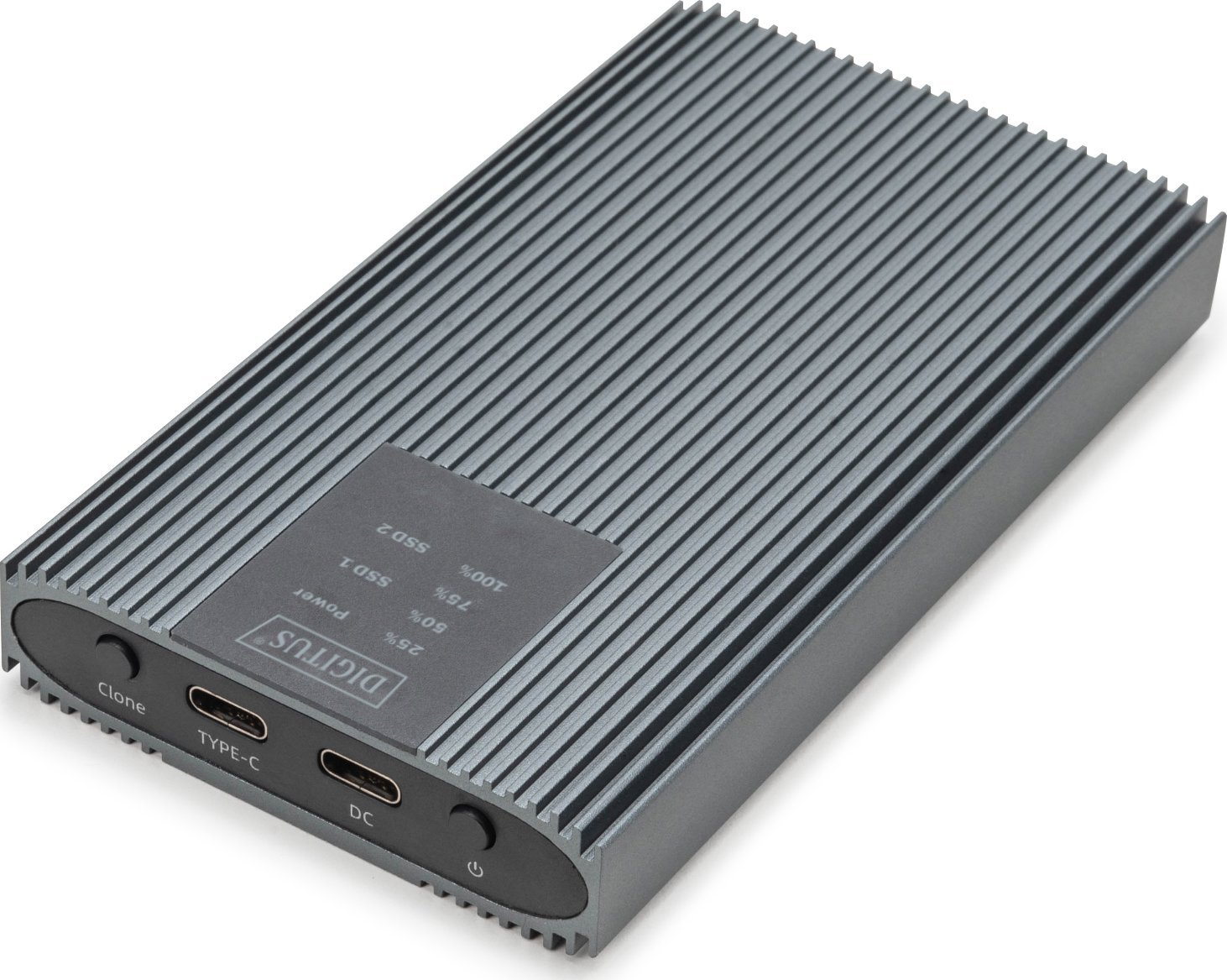 Digitus USB M.2 NVMe Clonestation, SSD, NVMe, 20 Gb/s, USB 3.2 Gen2, aluminium, beznarzędziowy