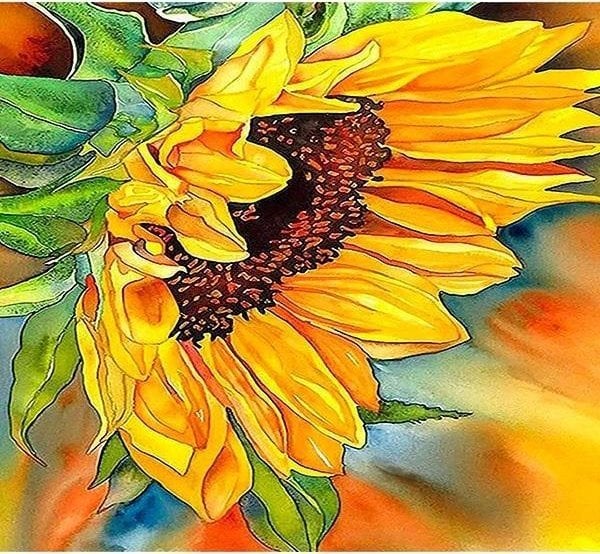 Norimpex Mozaika diamentowa 5D - Kwiat słonecznika 40x30cm