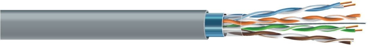 LAN tinklo kabelis ECG FTP 6 (vidaus, ekranuotas, PVC, 305m, Eca, 24 AWG/0.54mm)