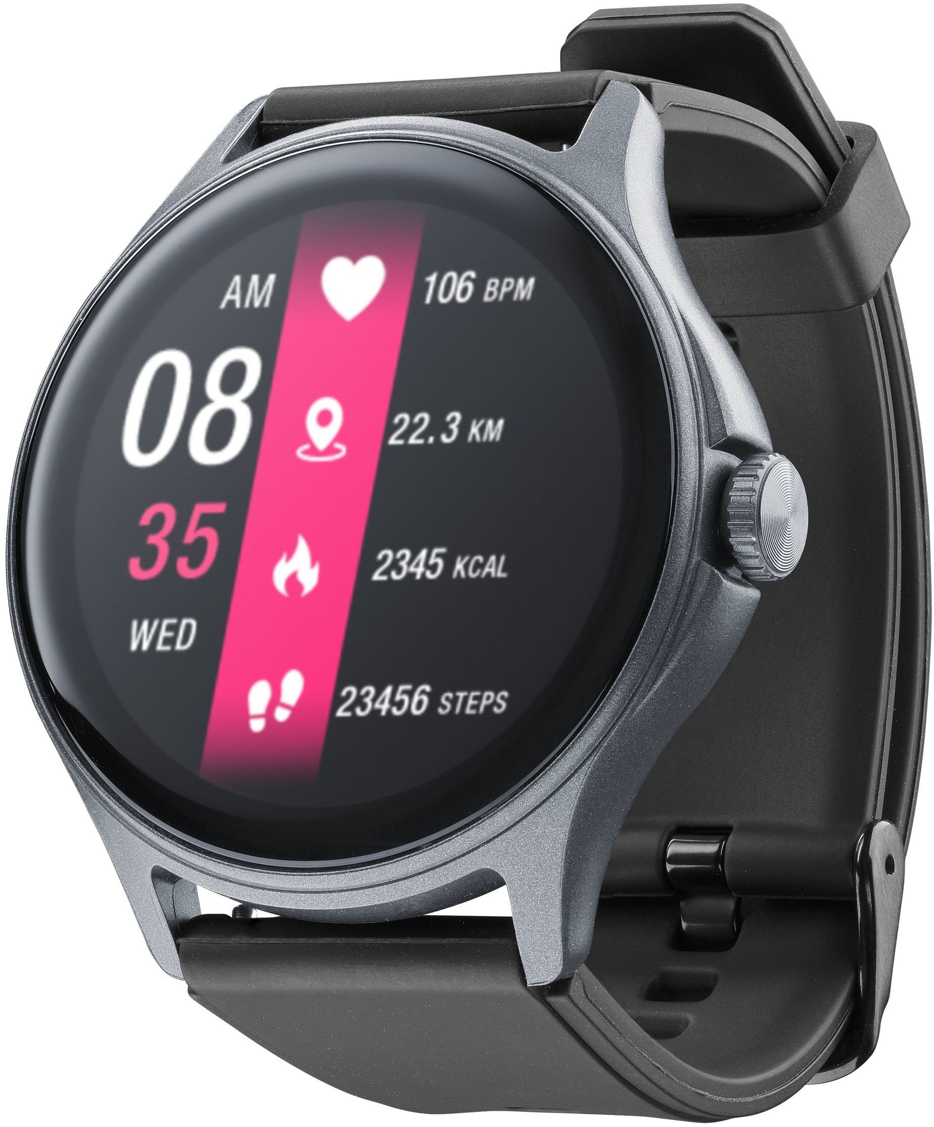 Cellularline Bluetooth Smartwatch ION PRO ROUND Black