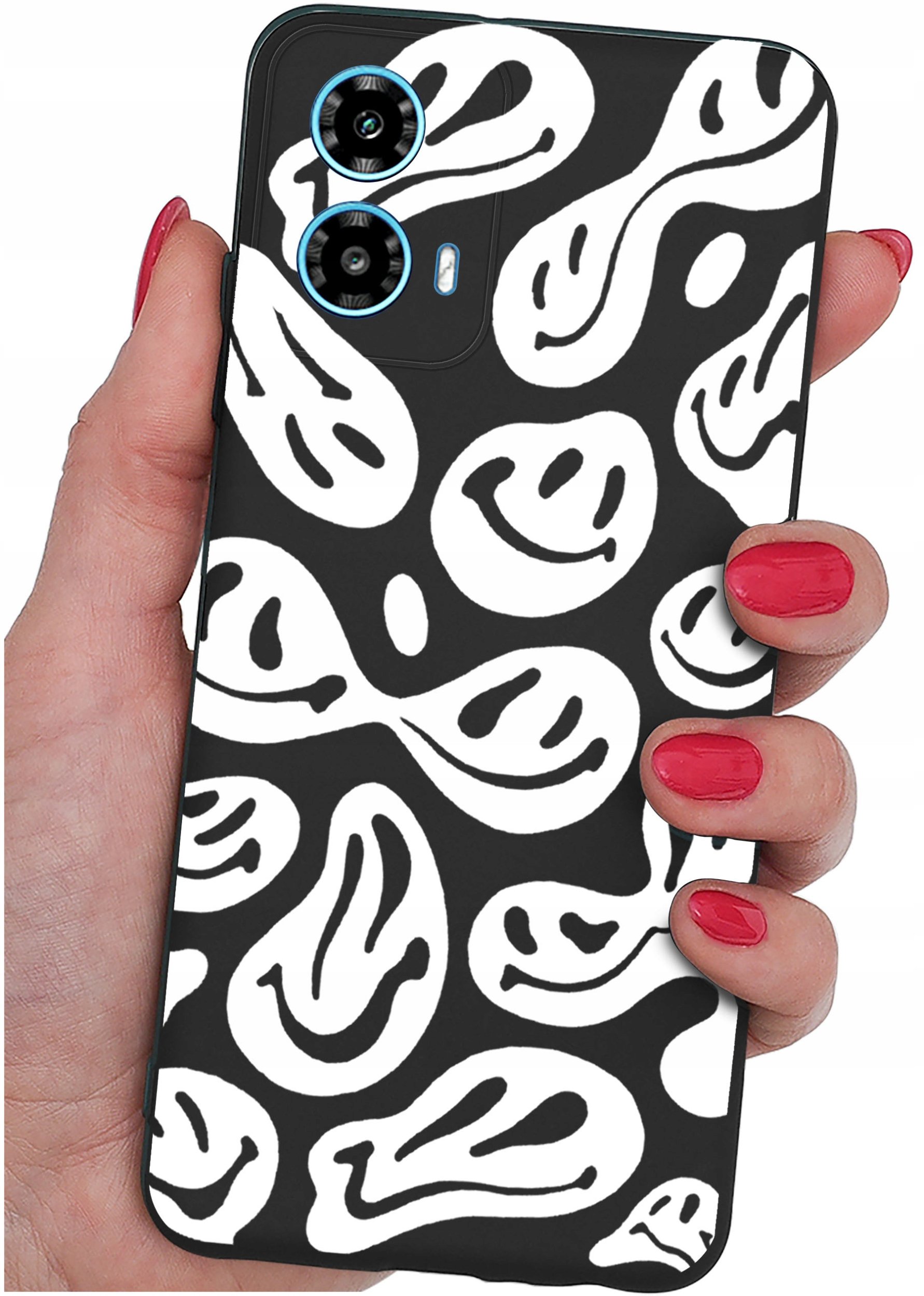 ETUI do Motorola Moto G34 5G WZORY |SILIKONOWE MATT CASE + SZKŁO 9H