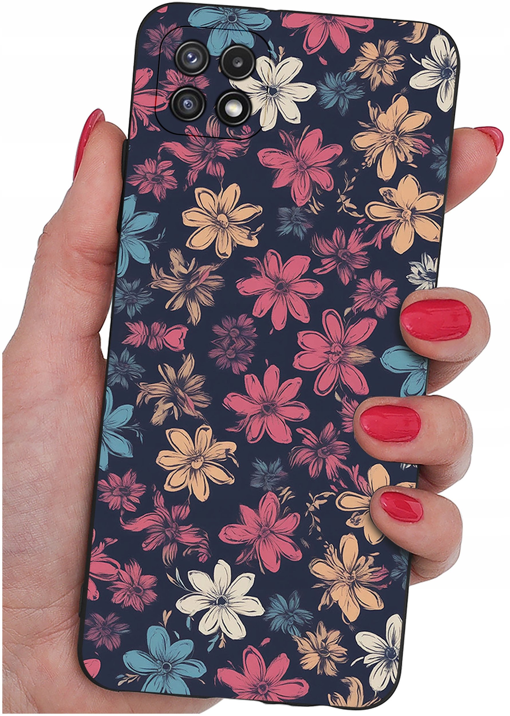 Etui do Samsung A22 5G WZORY |SILIKONOWE MATT CASE + SZKŁO 9H