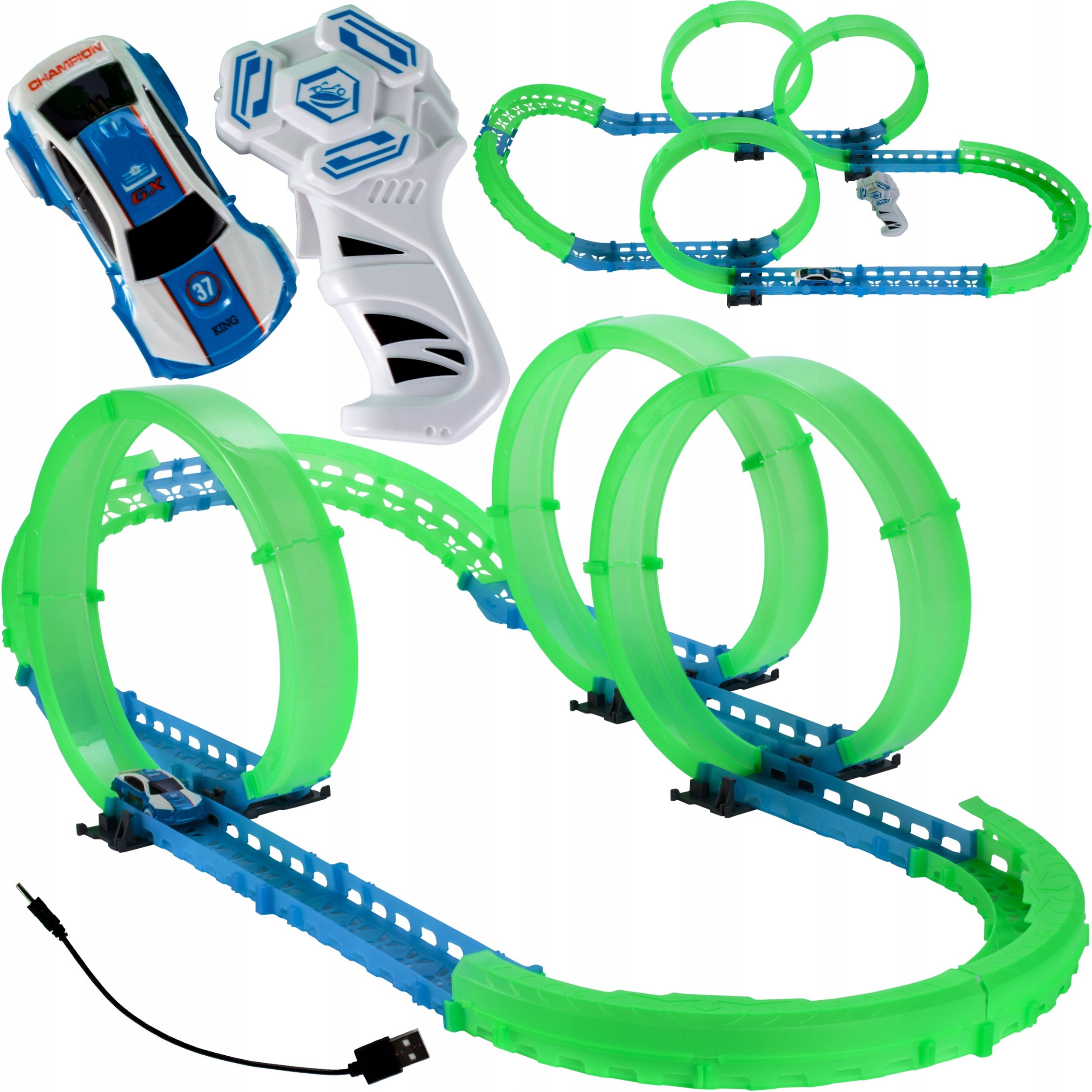 Magiczny, Świecący Tor z Autkiem na Pilota