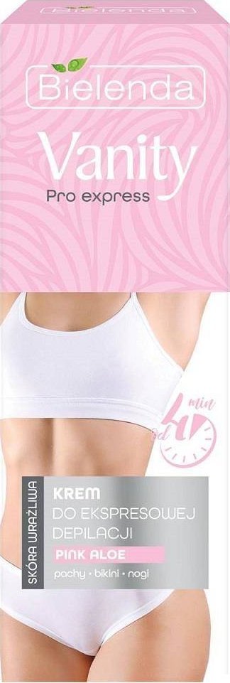 Bielenda Bielenda Vanity Pro Express krem do ekspresowej depilacji skóry wrażliwej Pink Aloe 75ml