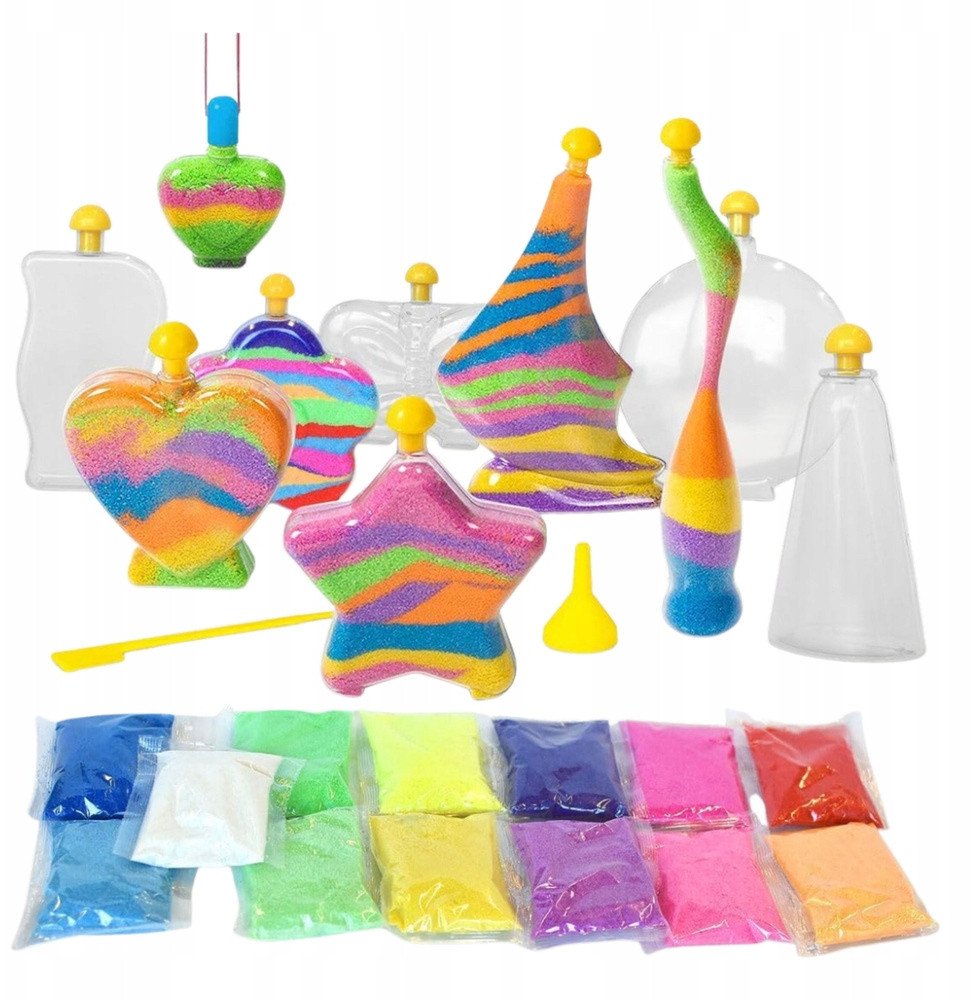 Zestaw Kreatywny Magiczny Piasek DIY Piaskowe Ozdoby Świecący Piasek