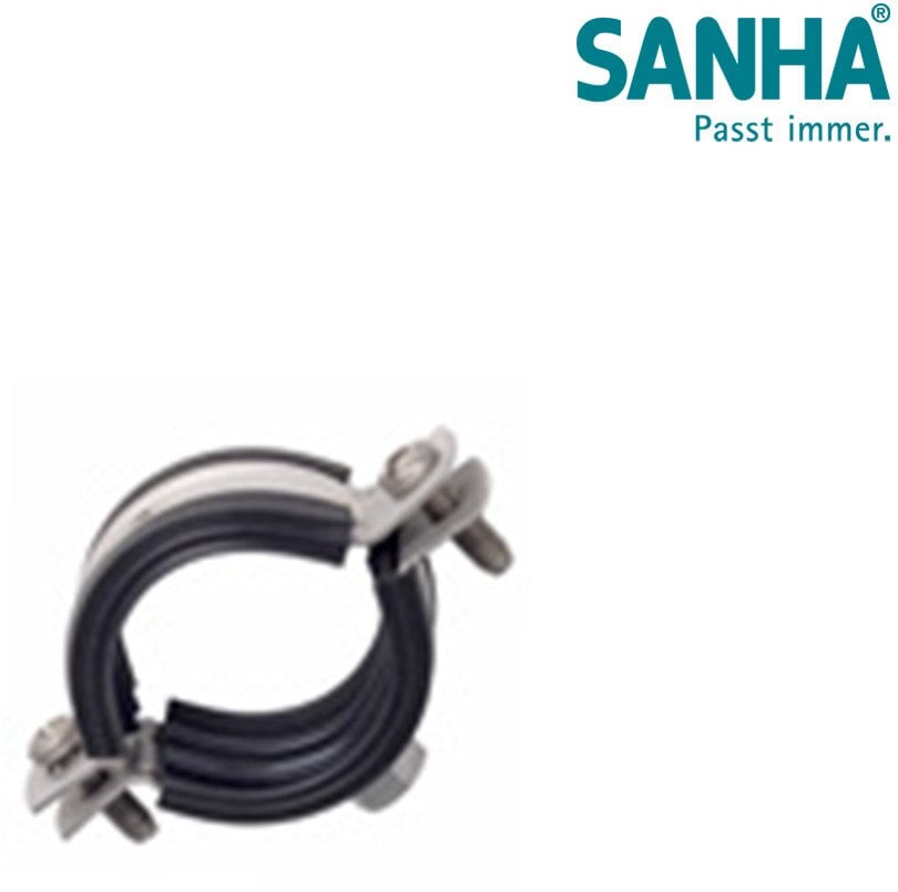 Uchwyt do rur z izolacją dźwiękową ze stali nierdzewnej NiroSan®SANHA