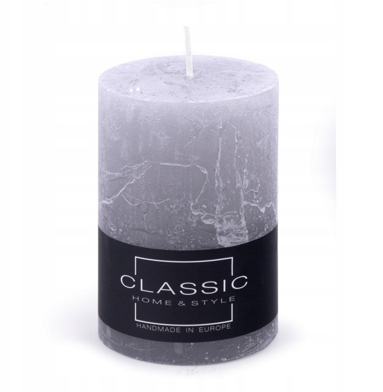 Świeca słupek rustykalna DONAU HOME, 70x100 mm, szara