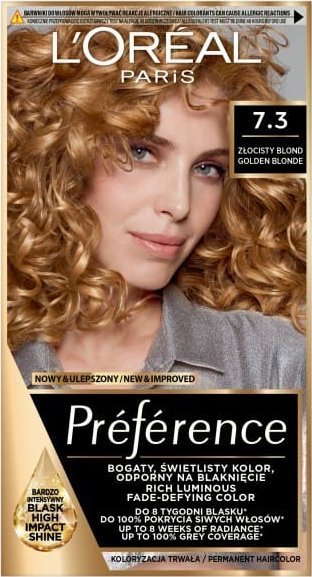L OREAL LOREAL Preference Farba do włosów 7.3 Złocisty Blond