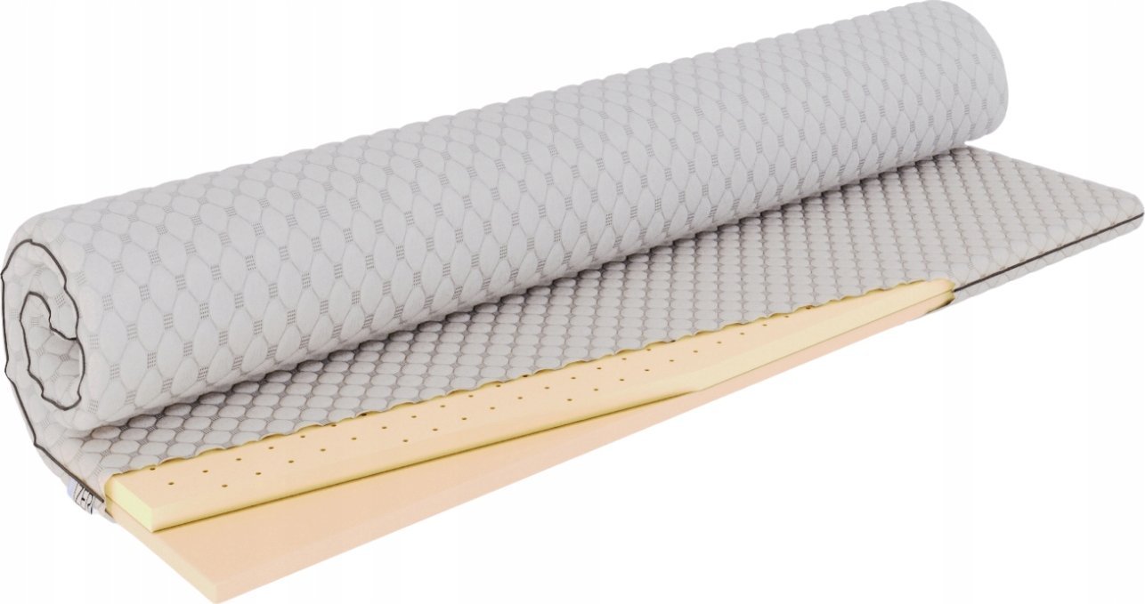 Materac nawierzchniowy Topper 5cm Materac z Lateksem i Pianką HR Nakładka 120x200
